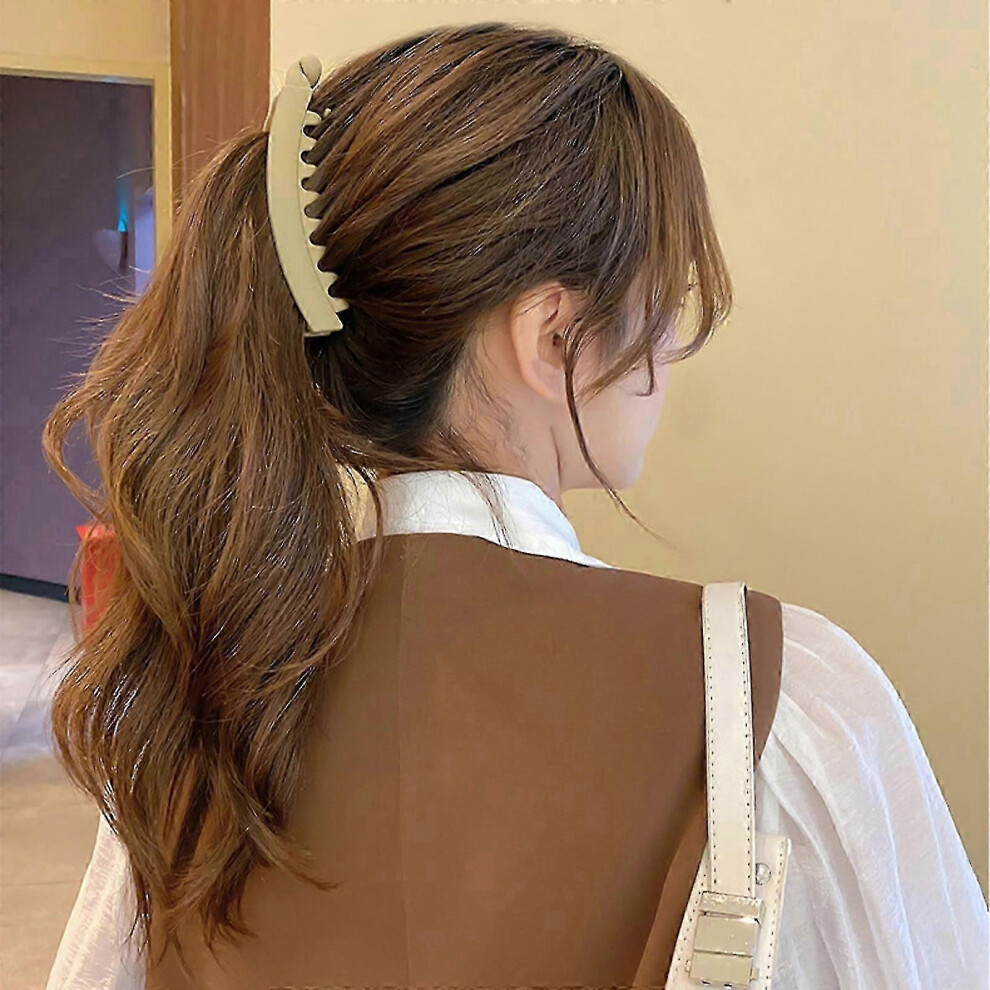 (1 black piece) Large banana clip, large hair clips for thick hair, non-slip long hair clips, ponytail clip for thin hair