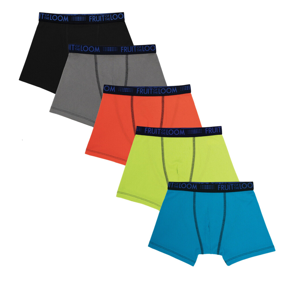 Fruit Of The Loom Boys' Big Toddler Boxer Briefs Tag Free Underwear Assorted Color Multipacks 5 Pack-Breathable Micro Mesh Small