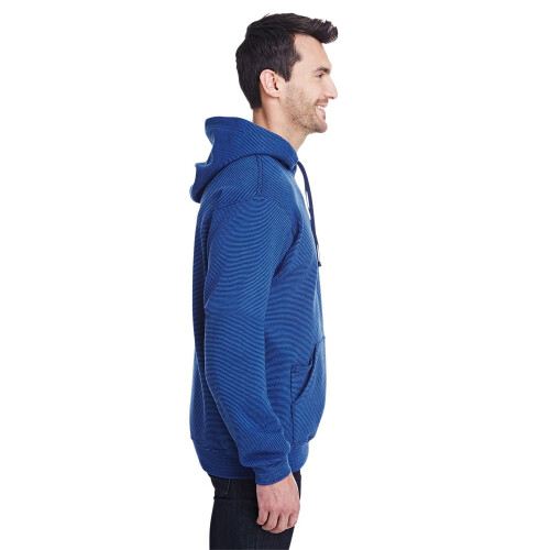 Fruit Of The Loom Erwachsener 7,2 oz. Sofspun Gestreiftes Kapuzenpullover 3XL DENIM STRIPE 2