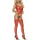 Suspender Bodystocking Red O/S 1