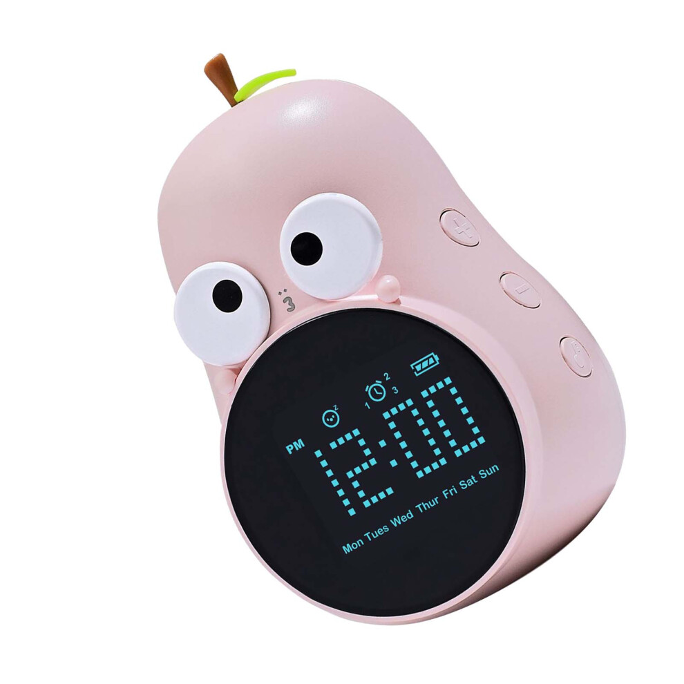 Pear Wake Up Alarm Clock for Kids â Rechargeable, Plum Pink, ABS, 350g-image-OPC-PKW5P98-NEW