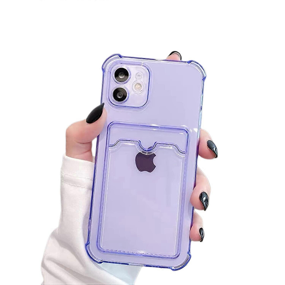 Kikidex (As Show, One Size) Iphone 11 Case, Upgrade Clear Card Case For Iphone 11 6.1 Inch, Slim Fit Thin Protective Soft Tpu Shock-Absorbing Wallet Case With
