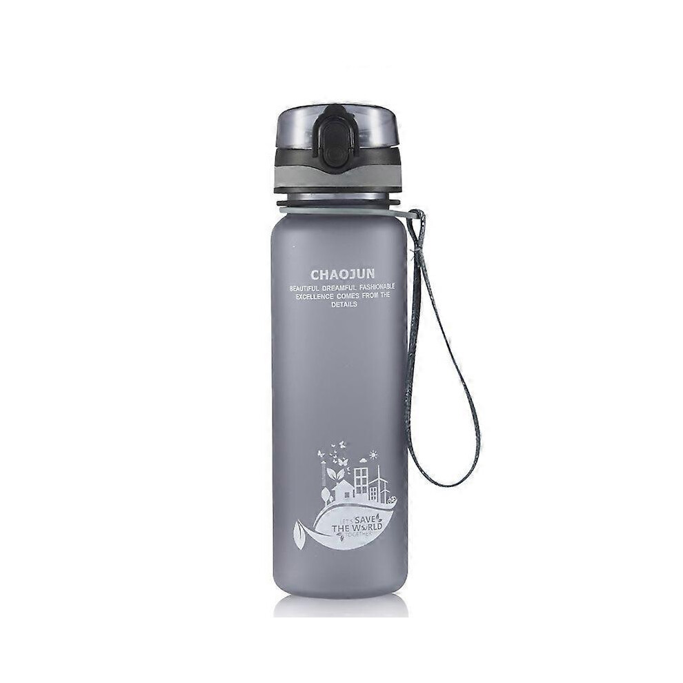 Kikidex (As Show, One Size) Large-Capacity Cup Portable Frosted Transparent Space Cup Large Outdoor Sports Water Cup Kettle Frosted 600Ml Gray