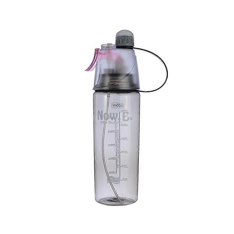 Kikidex (As Show, One Size) New Creative Spray Cup Outdoor Portable Sports Water Cup Cooling Summer Children's Portable Plastic Spray Cup Black 400Ml Colo