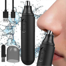 Rechargeable nose and ear trimmer for men and women, painless, IPX7 waterproof, USB rechargeable