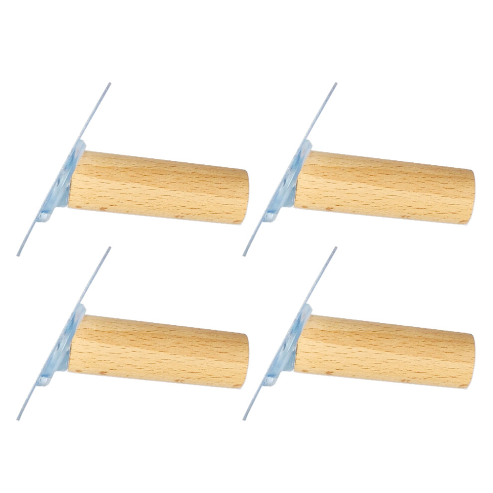 4Pcs Wooden Pegs Hooks Towel Hat Hangers Rack Modern Baseball Caps 3344149026260