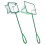 1 Set/2 Stks Vierkante Landingnet Nylon Draagbaar Drijvend 5