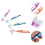 4Pcs Portable Denture Tooth Brushes Double Head Assorted Colors 4