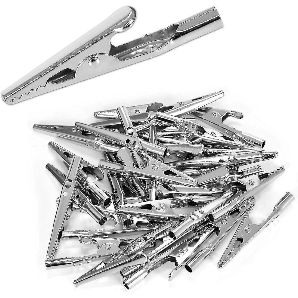 Pack of 60 metal alligator clips, metal test alligator clips, wire alligator clips, automotive electrical alligator clips