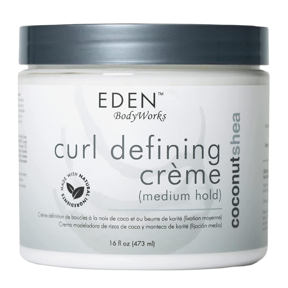 Eden Bodyworks Coconut Shea Curl Defining Creme |16 Oz | Moisturize Protect Against Humidity Add Shine - Packaging May Vary