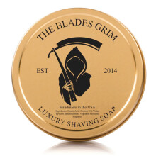 The Blades Grim - Sapone da Barba di Lusso, Fatto a Mano negli USA (Smolder, 4oz)
