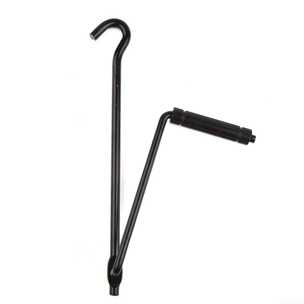 Functional Tire Lug Wrench With Crank Handle For Car And Scissor Lift Use, Steel Alloy, 12Mm, Black 9354506092276
