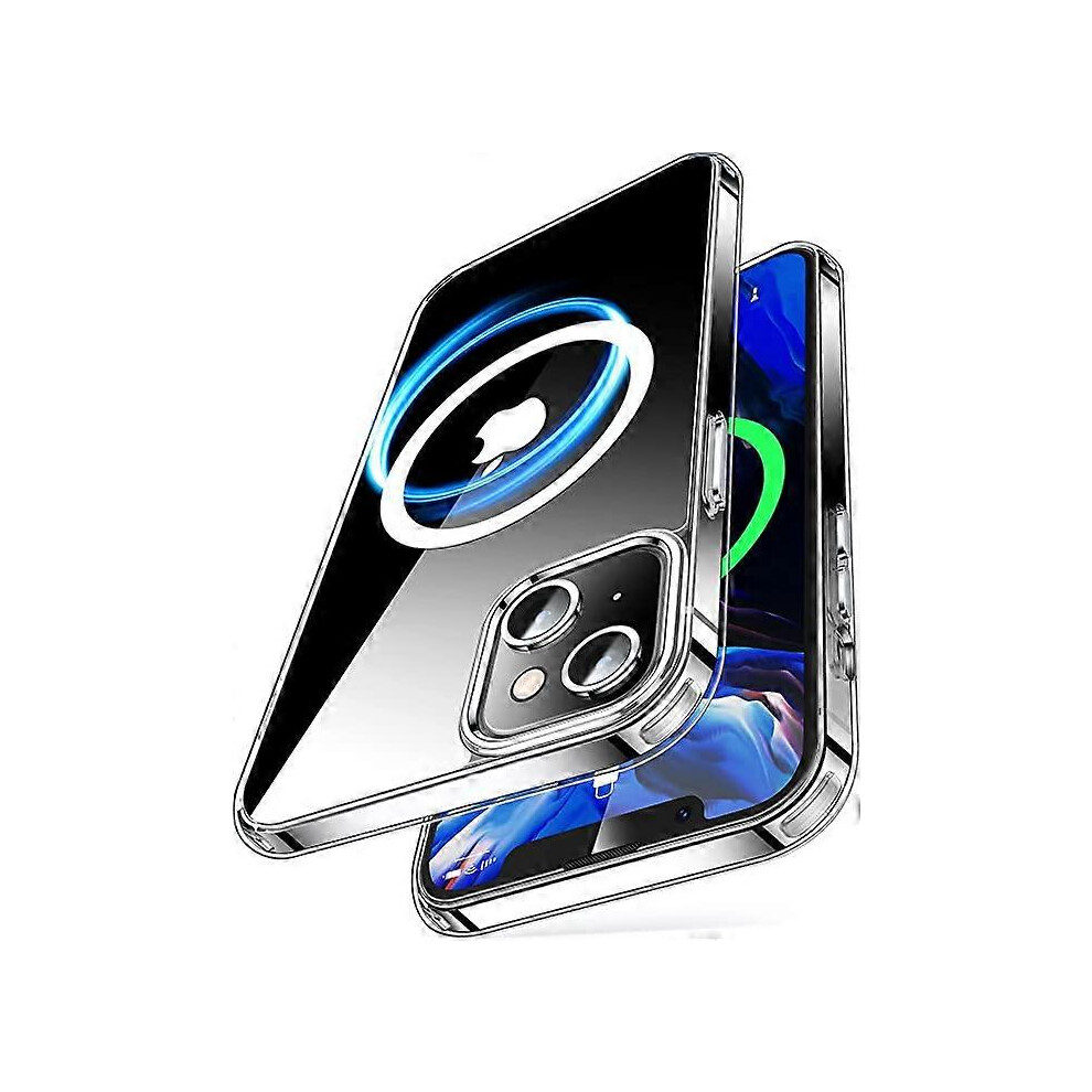 Kikidex (As Show, One Size) Magnetic Clear Iphone 13 Case [No.1 Strong Magnets][Never ][Military Grade Drop Protection] Compatible With Magsafe Protecti Yellow