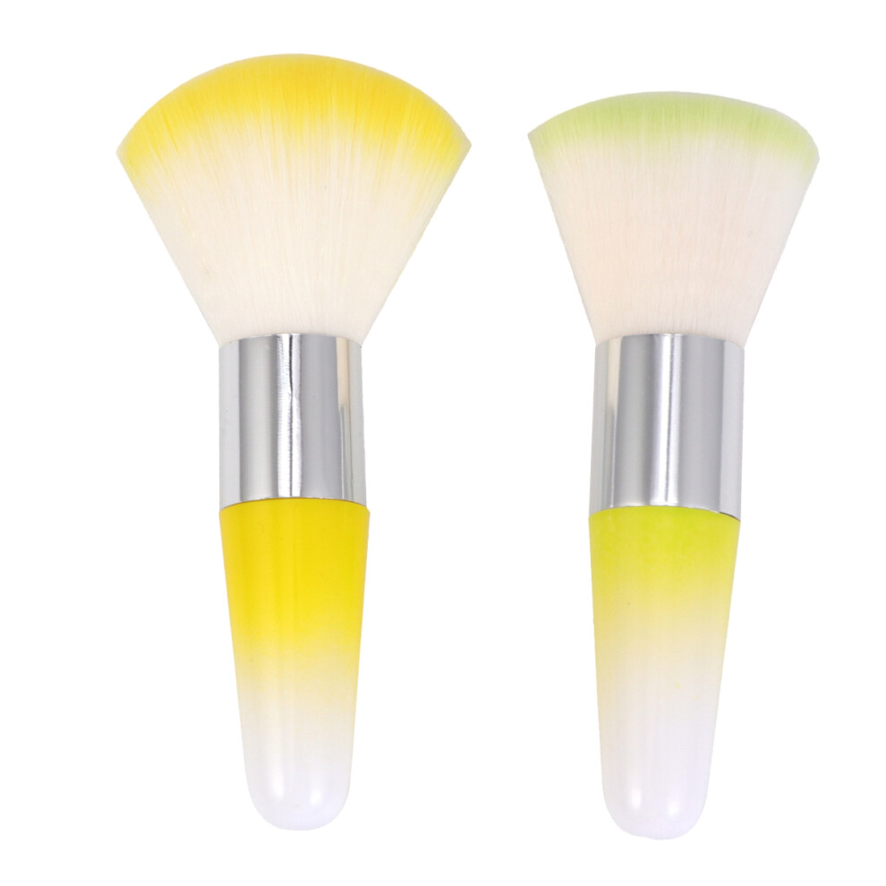 Inoomp 2Pcs Multifunction Makeup And Nail Art Brushes For Powder And Polish