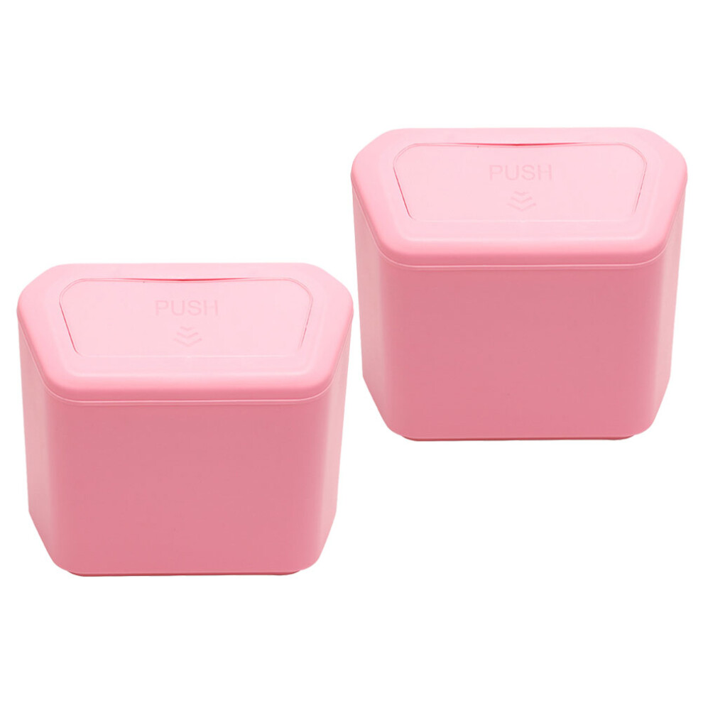 2Pcs Car Trash Can Pp Material Small Vehicle Garbage Bin With Lid 3344149062374