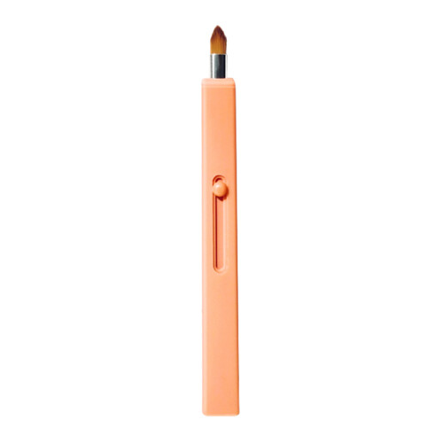 1Pc Portable Retractable Lip Brush Lipstick Applicator Warm Orange 2
