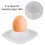 2Pcs Ceramic Egg Cup Tray White 10
