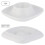 2Pcs Ceramic Egg Cup Tray White 7