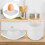 2Pcs Ceramic Egg Cup Tray White 11
