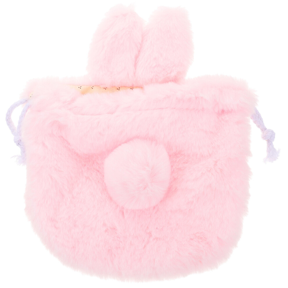 Artibetter Plush Rabbit Cosmetic Drawstring Bag For Storage And Coins