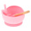 1Ensemble Kit Repas Bébé Silicone Rose Pour Sevrage 5