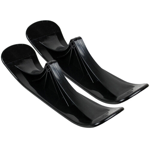 1Pair Black Premium Pe Kids Snow Scooter Sled Ski Attachment