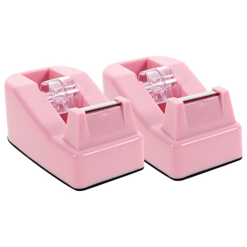 2Pcs Small Tape Dispenser Portable Sturdy Holder With Cutter 2