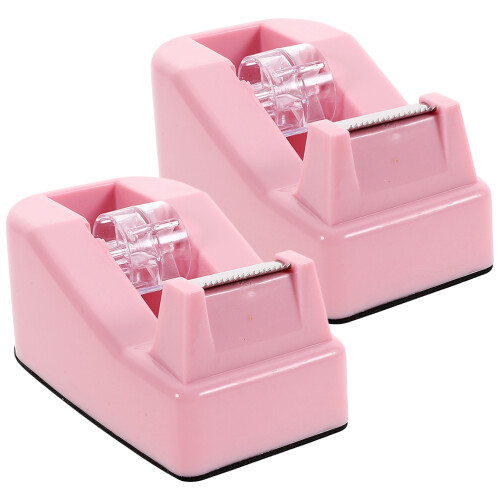2Pcs Small Tape Dispenser Portable Sturdy Holder With Cutter