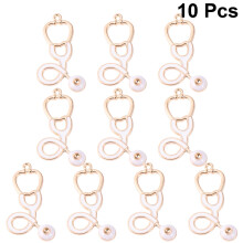 10Pcs Stethoscope Pendants Charms Alloy Jewelry Making Accessory White