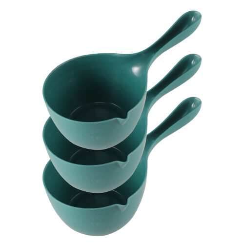 3Pcs Ergonomic Plastic Water Scoop Compact Kitchen Utensil Assorted