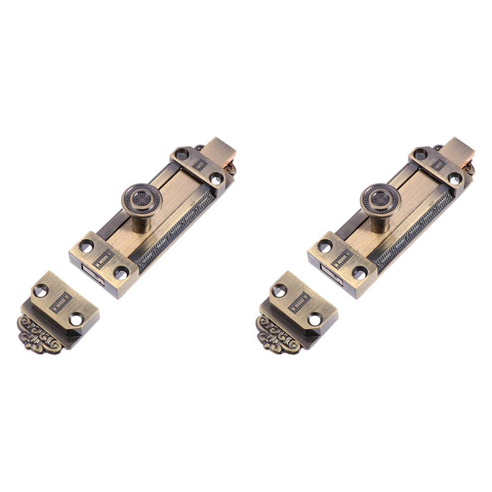 2Pcs Zinc Alloy Security Latch Locks For Doors Assorted Color Durable 3344149088138