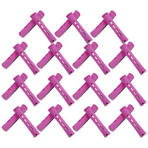 30Pcs Plastic Hair Rollers With Caps For Wavy Curls