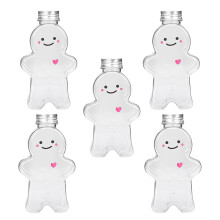 5Pcs Transparent Juice Bottles For Milk Tea And Beverages