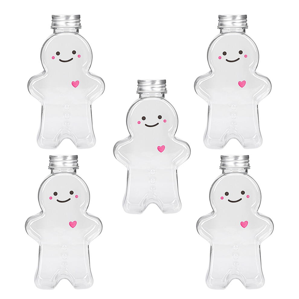 Aboofan 5Pcs Transparent Juice Bottles For Milk Tea And Beverages