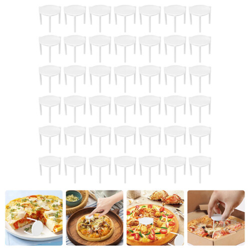 100Pcs Plastic Pizza Stands Tripod Stack For Takeaway 1