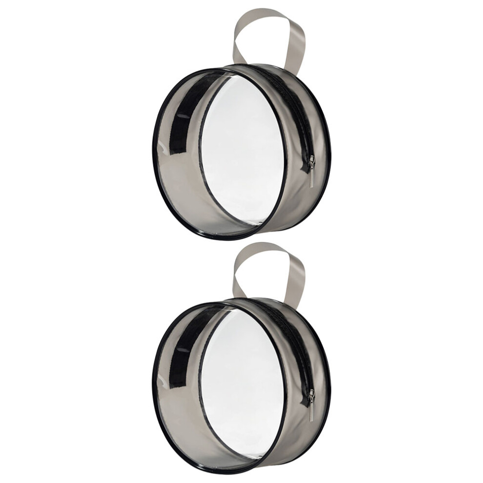 Ohphcall 2Pcs Portable Travel Bags Large Capacity Transparent Cosmetic Holders