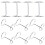 10Pcs Acrylic Tabletop Sign Binder Double Ring Menu Display Stand 10