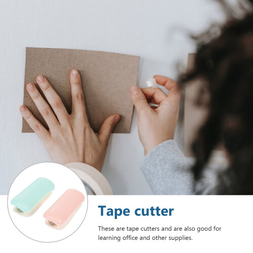 2Pcs Plastic Tape Dispensers And Cutters For Office Use 2