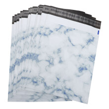 25Pcs Waterproof Pe Packing Bags White Maple Leaf Pattern Secure Seal