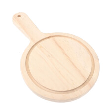 6 Inch Natural Wooden Pizza Peel And Charcuterie Board 15*15*1.6cm