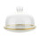 Set Cake Protective Cover With Glass Dome And Ceramic Tray 2
