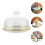Set Cake Protective Cover With Glass Dome And Ceramic Tray 5