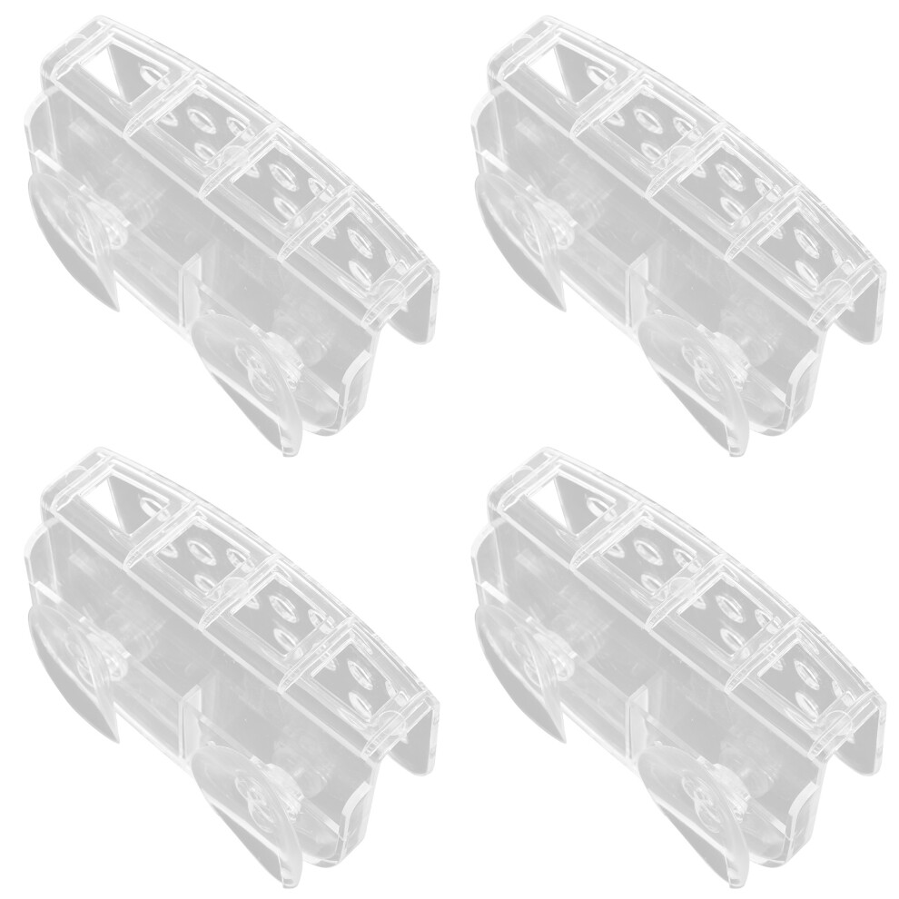 4Pcs Transparent Plastic Kitchen Sink Suction Sponge Racks Organizer 3344149092678