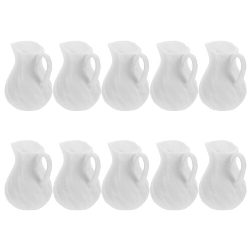 10Pcs Mini Vases With Handle For Dollhouse Micro Landscape Decoration