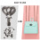4Pcs Luggage Locks Double Heart Lock Buckles Bag Hardware Accessory 6