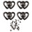 4Pcs Luggage Locks Double Heart Lock Buckles Bag Hardware Accessory 1