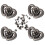4Pcs Luggage Locks Double Heart Lock Buckles Bag Hardware Accessory 9