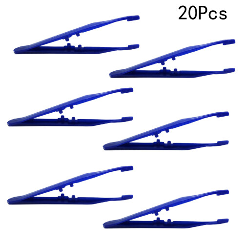 20Pcs Disposable Plastic Tweezers For And Craft Use 1