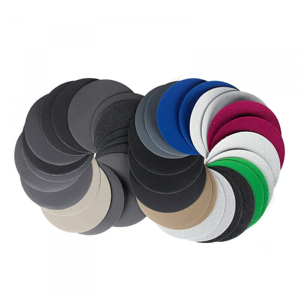 Sanding Discs 3-Inch, Silicon Carbide, Wet/Dry Sandpaper, Grit 240-10000, 10-Piece Set 9354506092580