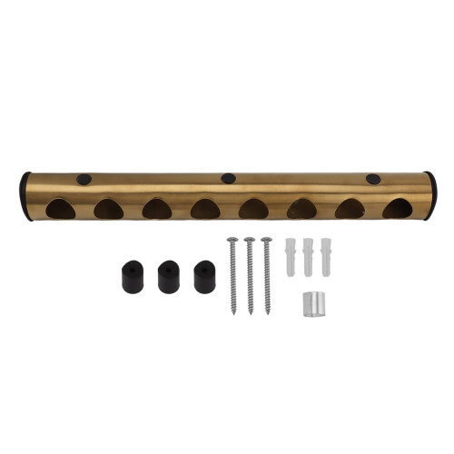 Durable Gold Wall Mounted Wine Rack with 8 Slots for Red Wine Display 1